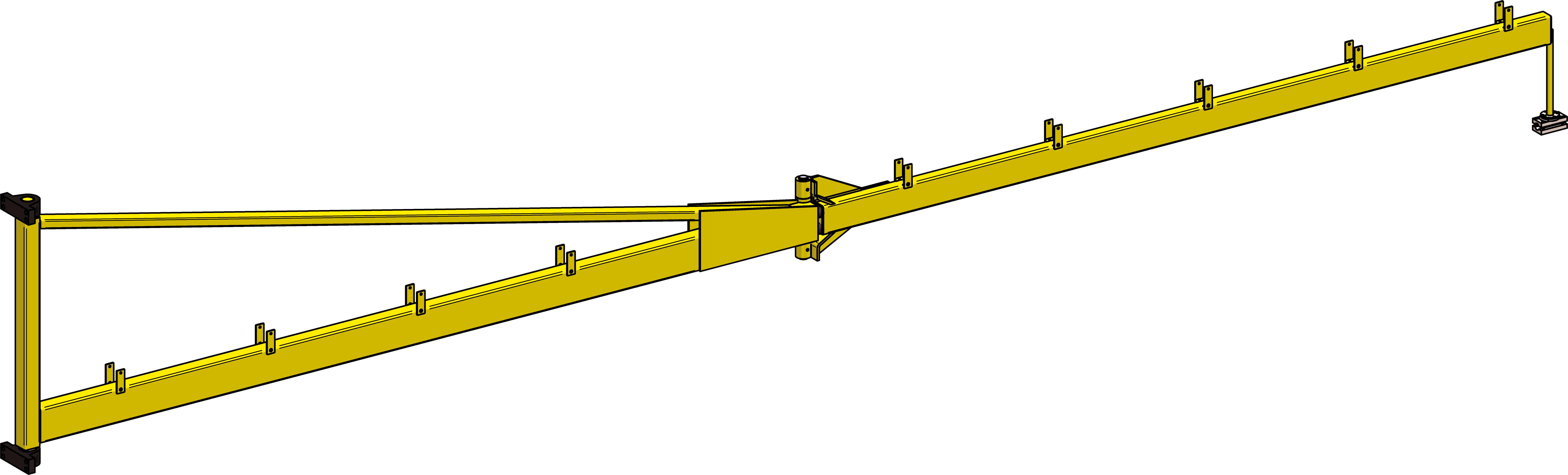 Wall mounted pivot wire feeder boom