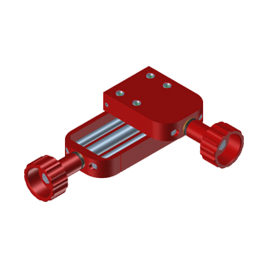 Extended cross-slide 0-76 mm (0-3”) up-down, 0-35 mm (0-1.38”) left-right